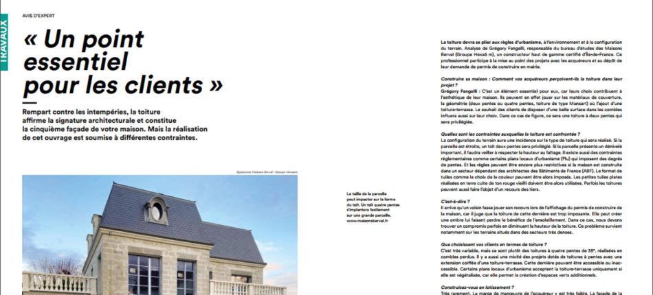 La toiture, un point essentiel pour les clients 