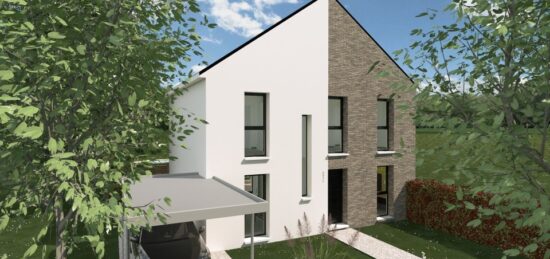 Plan de maison Surface terrain 104.5 m2 - 6 pièces - 5  chambres -  sans garage 