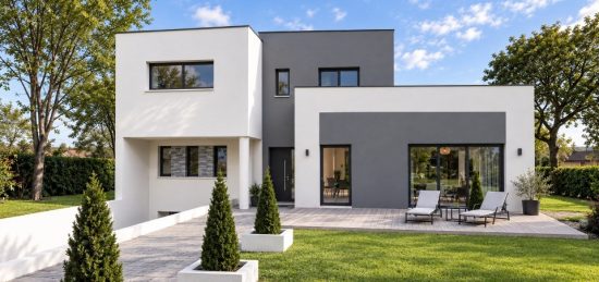 Plan de maison Surface terrain 190 m2 - 7 pièces - 4  chambres -  avec garage 